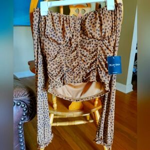 Dylan Ryan croptop, cheetah print, medium